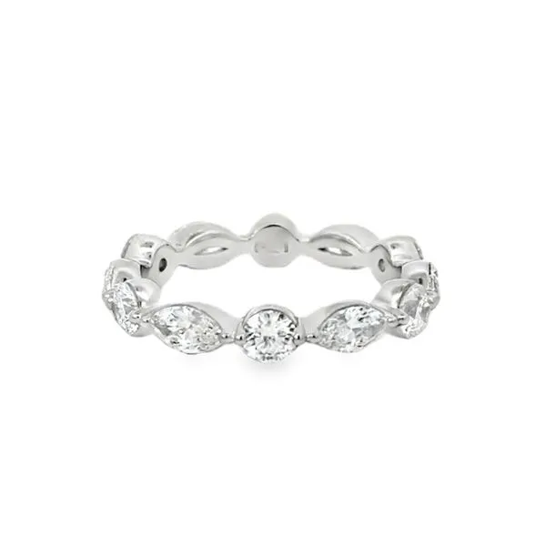 Platinum Marquise and Round Eternity Band Baxter's Fine Jewelry Warwick, RI