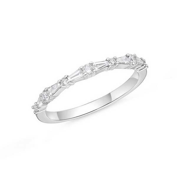 Baguette and Round Petite Stackable Band Baxter's Fine Jewelry Warwick, RI