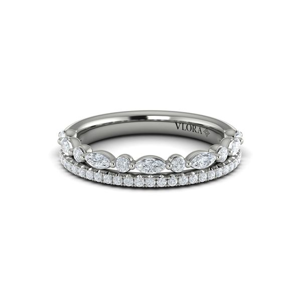 Marquise Duo Stackable Band Image 2 Baxter's Fine Jewelry Warwick, RI