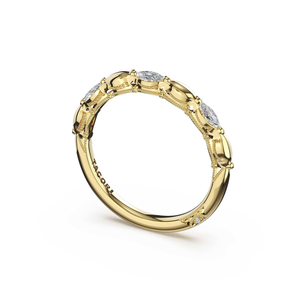 Sculpted Crescent | Marquise Pattern Band in 14kt Yellow Gold Baxter's Fine Jewelry Warwick, RI