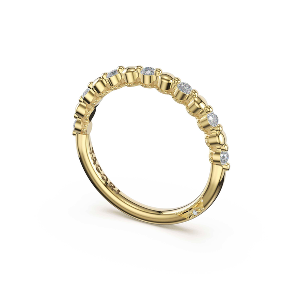 Sculpted Crescent | Round Pattern Band in 14kt Yellow Gold Baxter's Fine Jewelry Warwick, RI