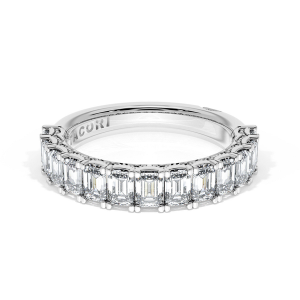 Founder's Collection | Emerald Cut Diamond Band in Platinum Image 2 Baxter's Fine Jewelry Warwick, RI