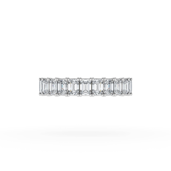 Founder's Collection | Emerald Cut Diamond Band in Platinum Image 3 Baxter's Fine Jewelry Warwick, RI