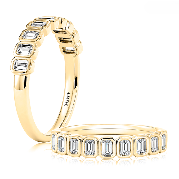 Diamond Emerald Cut Bezel Band Baxter's Fine Jewelry Warwick, RI