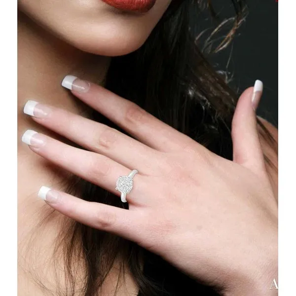 Cluster Diamond Engagement Ring thumb image 4