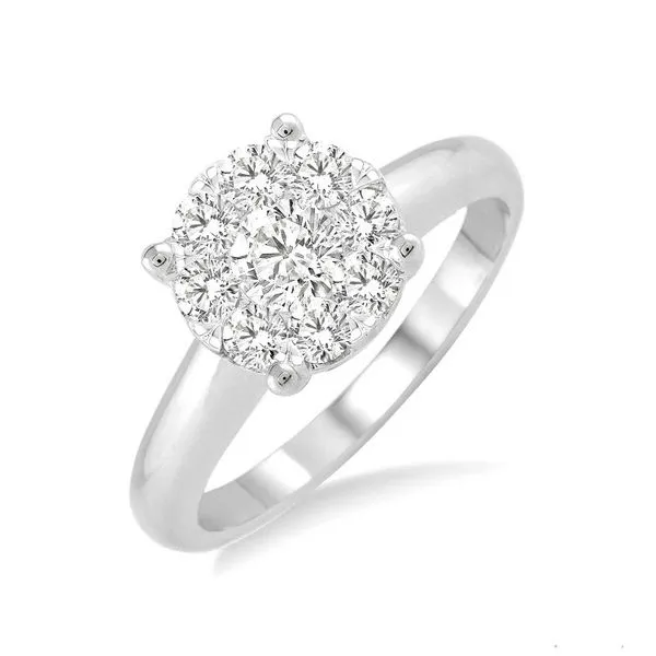 Cluster Diamond Engagement Ring thumb image 1