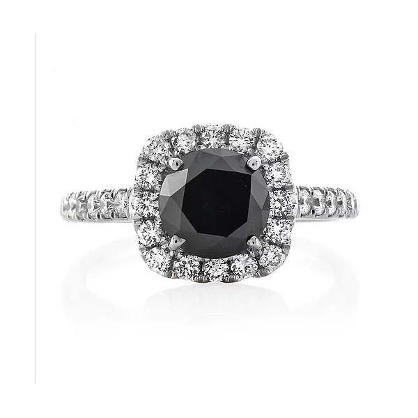Black Diamond Halo Ring Baxter's Fine Jewelry Warwick, RI