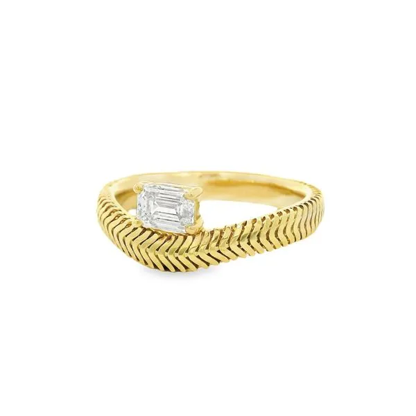 Diamond Herringbone Ring thumb image 2