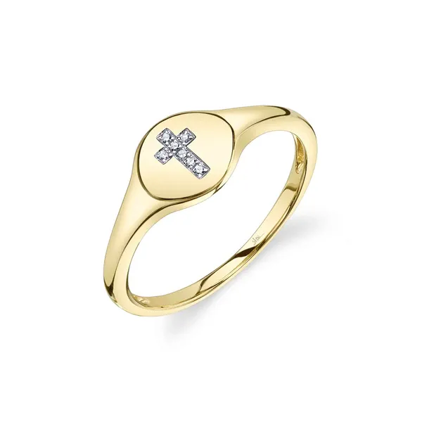 Diamond Cross Signet Ring Baxter's Fine Jewelry Warwick, RI