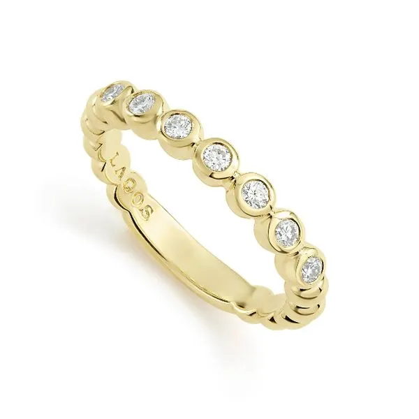 Gold and Diamond Bezel Band Baxter's Fine Jewelry Warwick, RI
