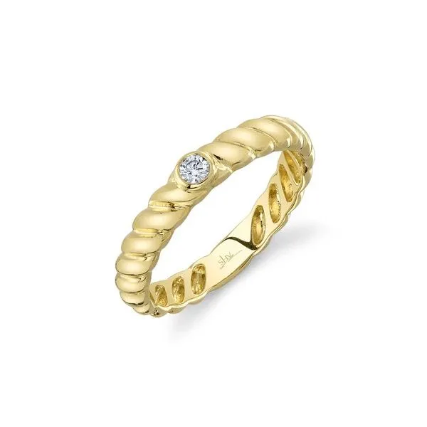 Bezel Ribbed Ring