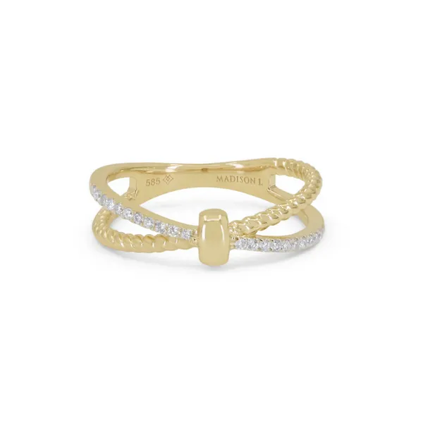 Diamond Crossover Ring