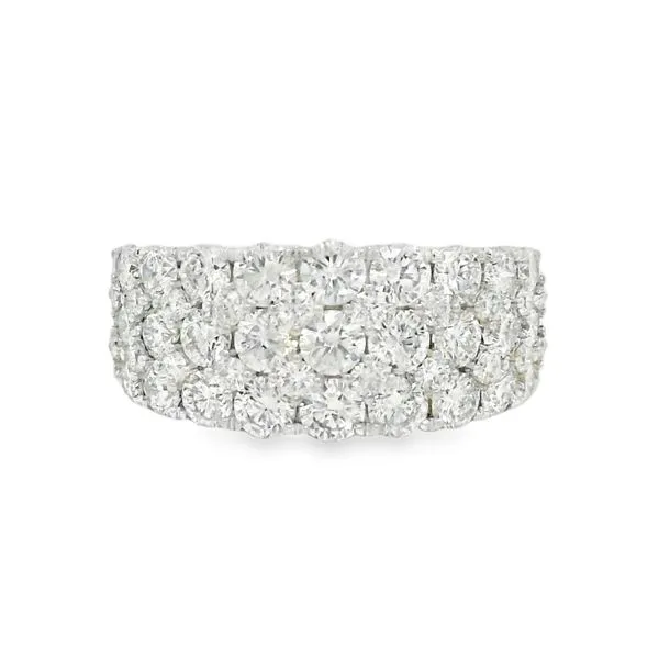 Diamond Triple Row Pave Band Image 3 Baxter's Fine Jewelry Warwick, RI