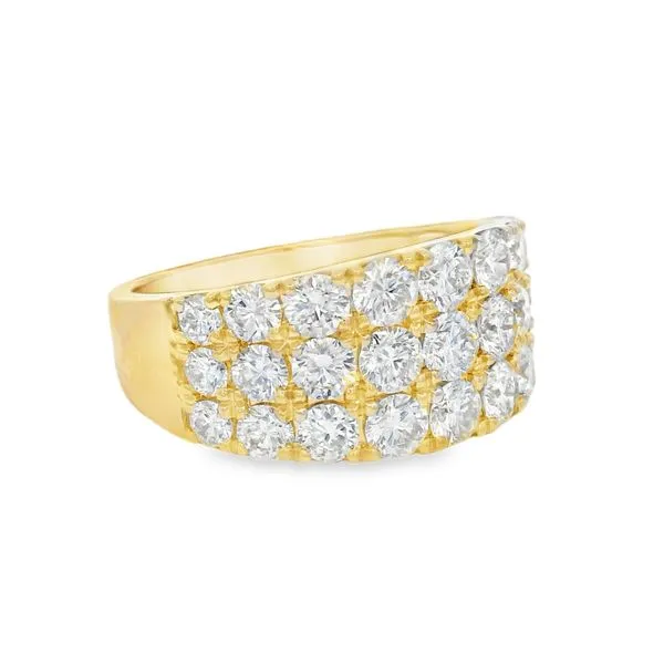 Diamond Triple Row Band Image 2 Baxter's Fine Jewelry Warwick, RI