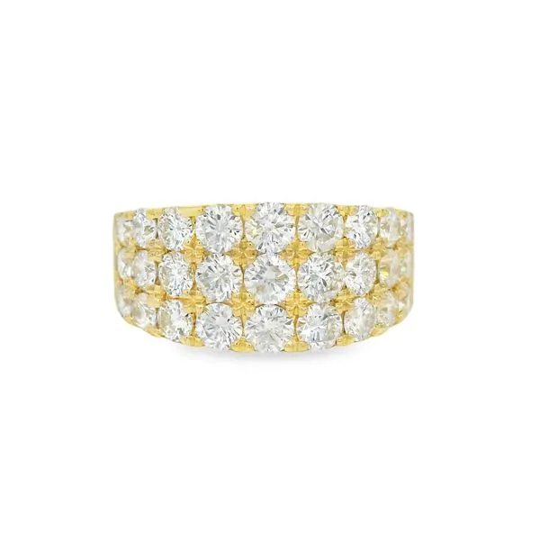 Diamond Triple Row Band Image 3 Baxter's Fine Jewelry Warwick, RI