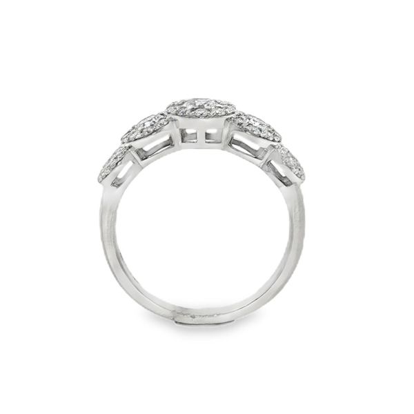 Five Stone Halo Ring Image 3 Baxter's Fine Jewelry Warwick, RI
