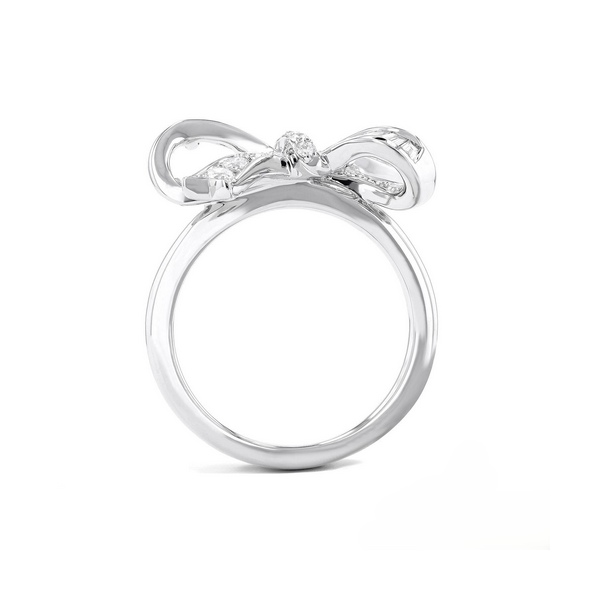 Couture Midjourney Bow Tie Diamond Ring Image 2 Baxter's Fine Jewelry Warwick, RI