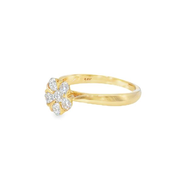 Diamond Flower Ring Image 2 Baxter's Fine Jewelry Warwick, RI
