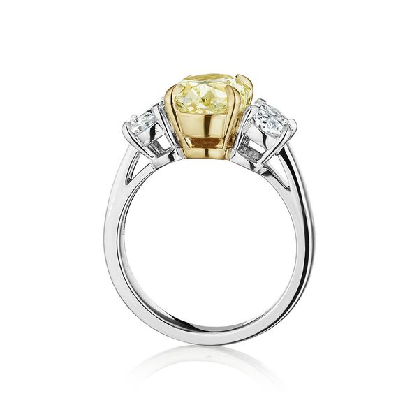 Yellow Diamond Three Stone Ring Image 3 Baxter's Fine Jewelry Warwick, RI