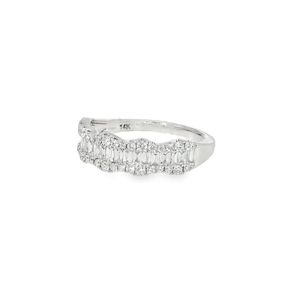Baguette and Round Diamond Band Image 2 Baxter's Fine Jewelry Warwick, RI