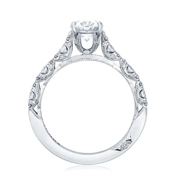 Petite Crescent Oval Engagement Ring Image 2 Baxter's Fine Jewelry Warwick, RI