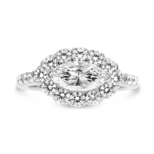 Horizontal Marquise Engagement Ring thumb image 1