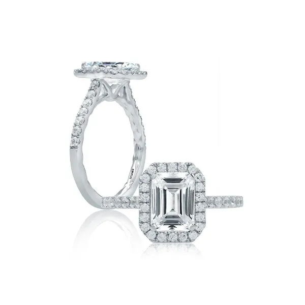 A.Jaffe Quilted Halo Engagement Ring Baxter's Fine Jewelry Warwick, RI