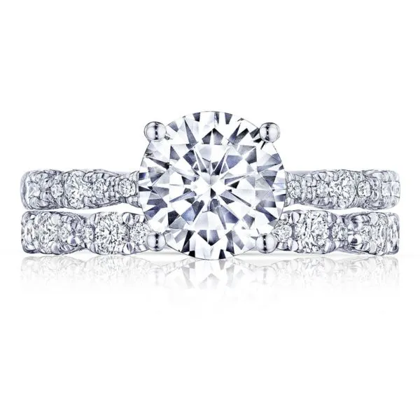 Petite Crescent Engagement Ring Image 3 Baxter's Fine Jewelry Warwick, RI