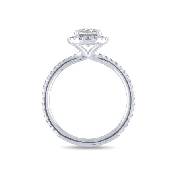 Halo Platinum Engagement Ring Image 2 Baxter's Fine Jewelry Warwick, RI
