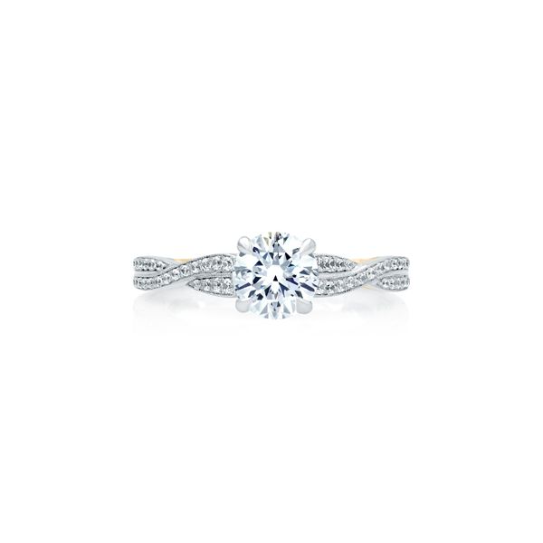 Crossover Diamond Shank Engagement Ring Baxter's Fine Jewelry Warwick, RI