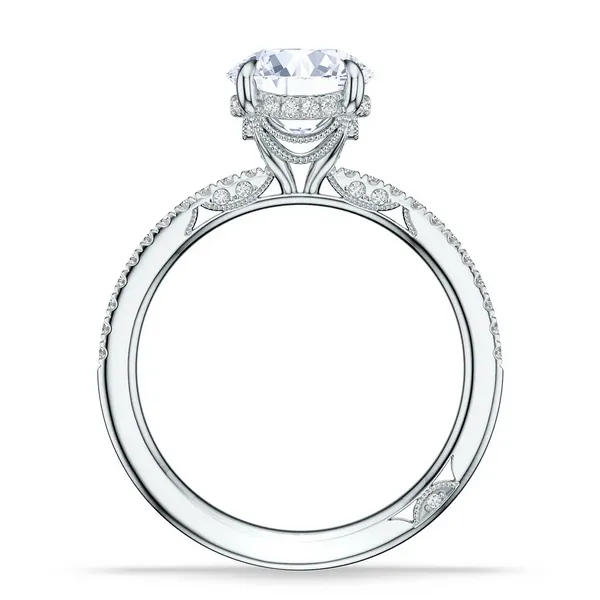 Platinum Round Solitaire Engagement Ring thumb image 2