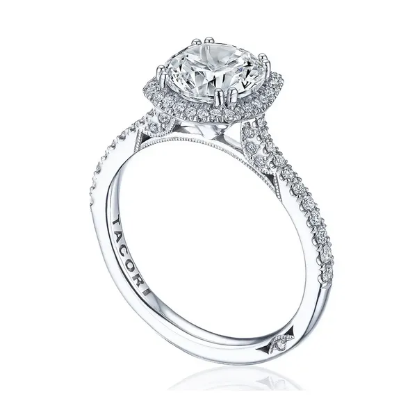 Round with Cushion Bloom Engagement Ring