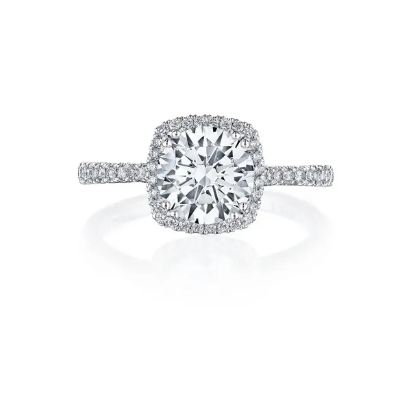 Round with Cushion Bloom Engagement Ring