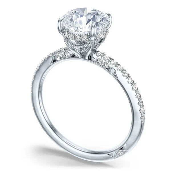 Platinum Round Solitaire Engagement Ring thumb image 3