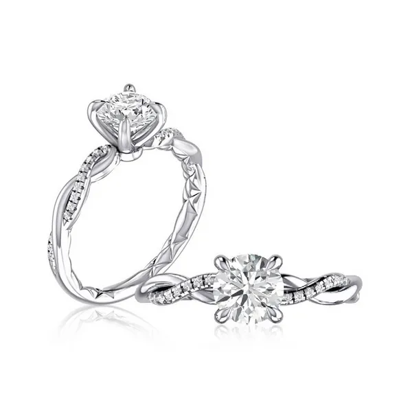 Twisted Shank Diamond Engagement Ring Baxter's Fine Jewelry Warwick, RI