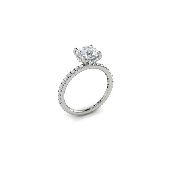Delicate Classic Hidden Halo Engagement Ring