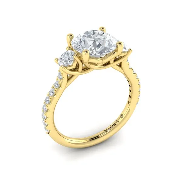 Woven Embrace Three Stone Engagement Ring Baxter's Fine Jewelry Warwick, RI