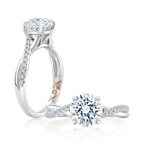 Platinum Twisted Engagement Ring Baxter's Fine Jewelry Warwick, RI