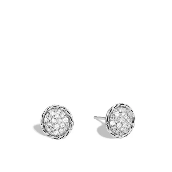 Classic Chain Stud Earring with Diamonds thumb image 1