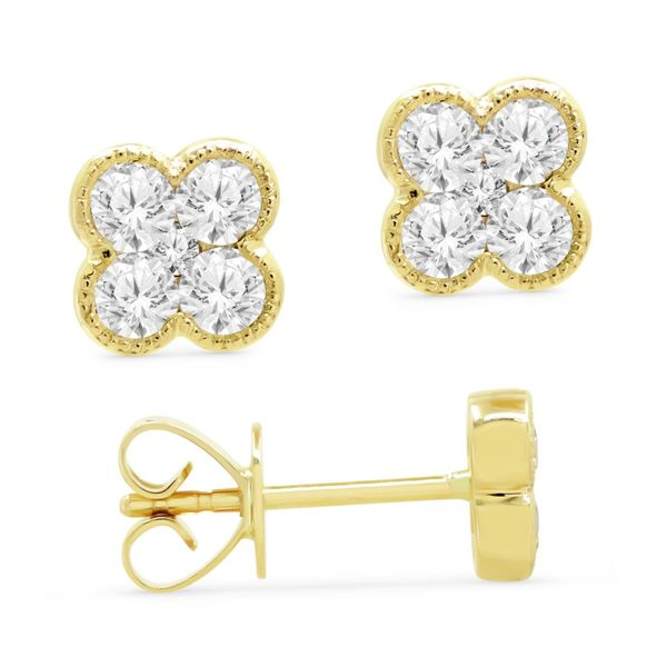 Yellow Gold Clover Studs Baxter's Fine Jewelry Warwick, RI