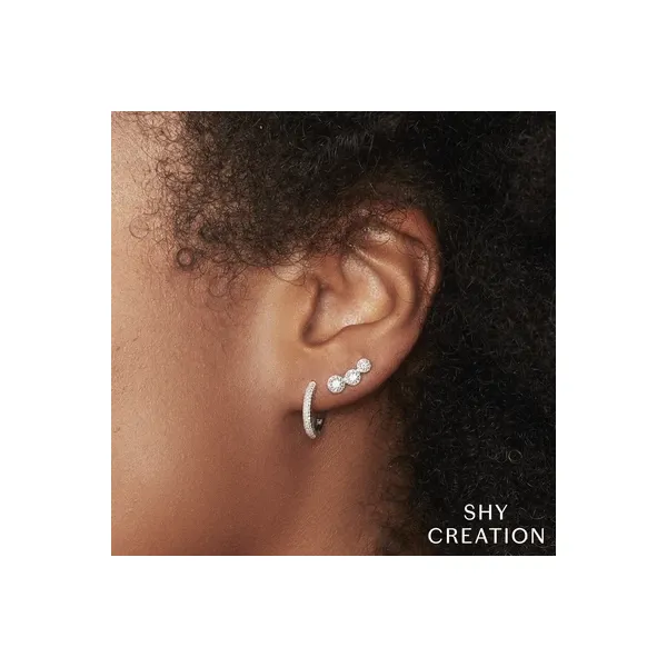 Pave Hoop Earrings thumb image 2