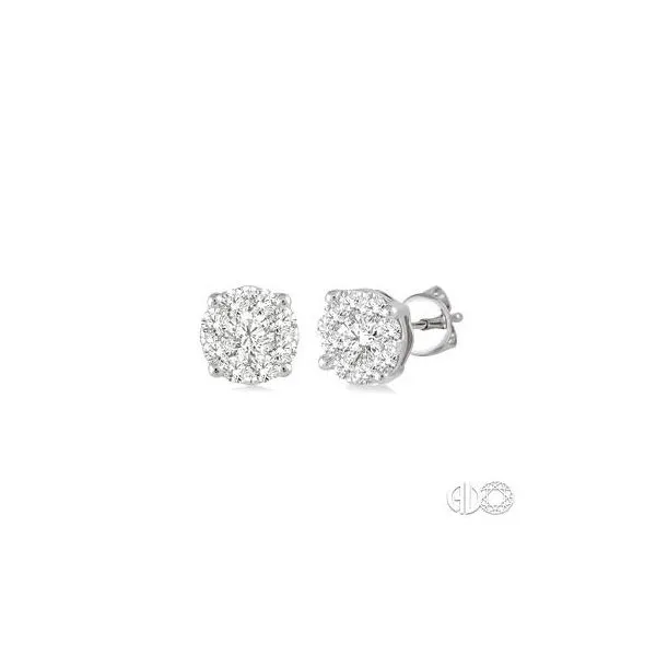 Diamond Cluster Earrings Baxter's Fine Jewelry Warwick, RI