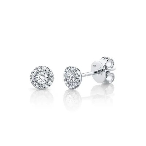 Diamond Halo Stud Earrings Baxter's Fine Jewelry Warwick, RI