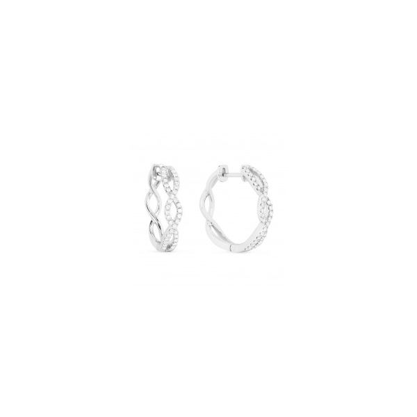 Twisted Diamond Hoop Earrings Baxter's Fine Jewelry Warwick, RI
