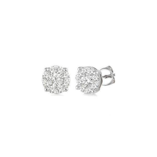 Diamond Cluster Stud Earrings Baxter's Fine Jewelry Warwick, RI