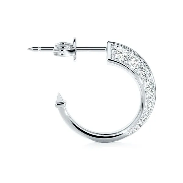 Avaanti Pave Hoop Earrings Image 2 Baxter's Fine Jewelry Warwick, RI