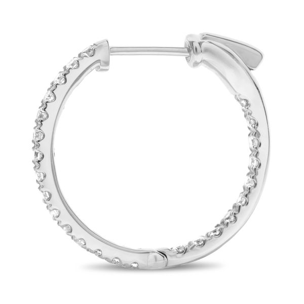 Diamond Hoop Earrings Image 2 Baxter's Fine Jewelry Warwick, RI
