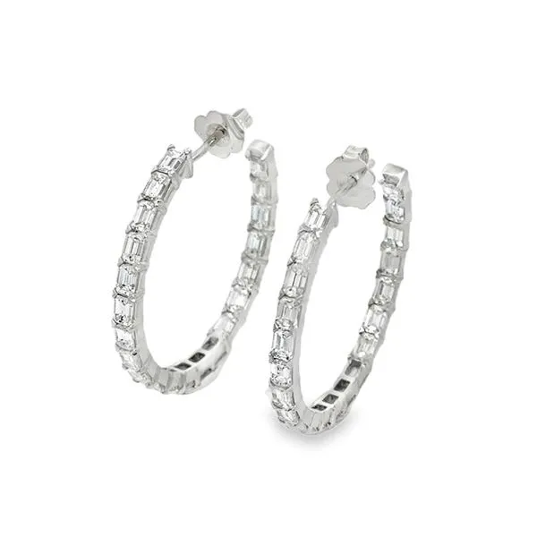 Emerald Cut Diamond Hoops similar item image
