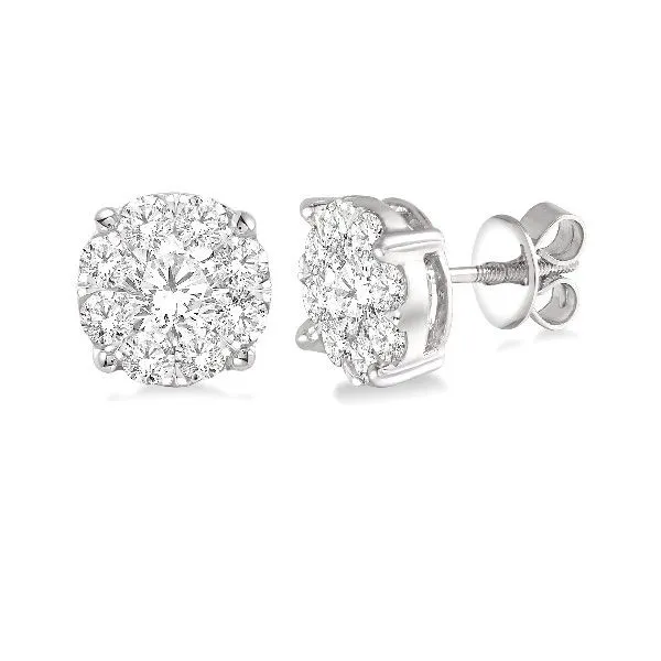 Round Shape Lovebright Essential Diamond Stud Earrings Baxter's Fine Jewelry Warwick, RI