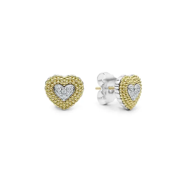 Diamond Heart Stud Earrings Baxter's Fine Jewelry Warwick, RI